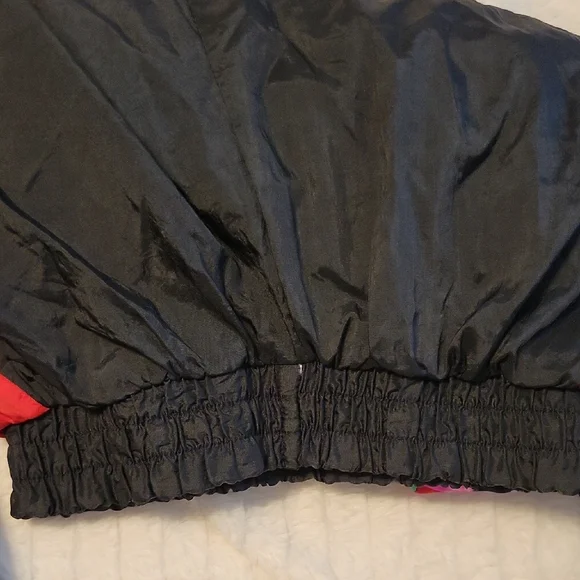 VINTAGE LONDON FOG Girl's Colorful Black Track Pants 80s 90s Vaporwave - Picture 11 of 15